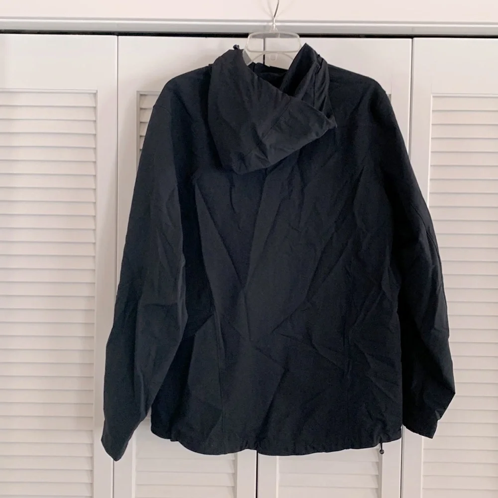 Karbon Men’s Performance Shell Jacket with Hood Black Lightweight Size Large